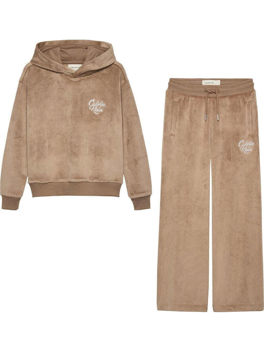 Kids Sweatpants Set Brown