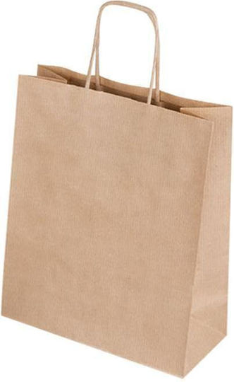 thessPACK Хартиена Чанта за Подарък Кафяв 32x12x41см. 25бр