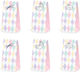 PartyDeco Paper Bag for Gift with Theme "Unicorns" Multicolored 13x13x14cm. 12pcs