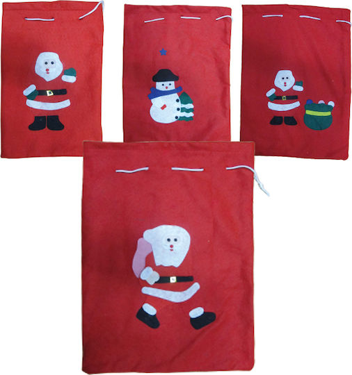 AGC Fabric Christmas Pouch for Gift 40x30cm 6 Pieces (Various Designs)