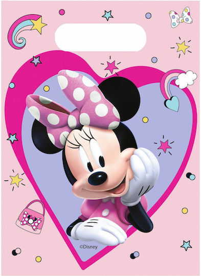 Procos Minnie Junior Paper Bag for Gift with Theme "Minnie" Pink 6pcs