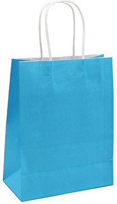 Metron Paper Bag for Gift Blue 16x8x21cm.
