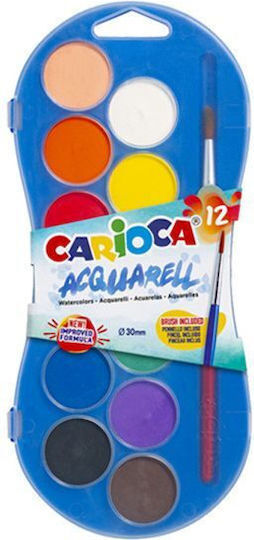 Carioca Aquarellfarbenset Bunte 12Stück