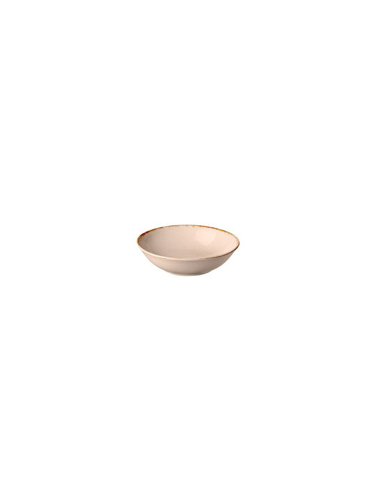 Serving Bowl Round made of Porcelain Orange with Diameter 14cm