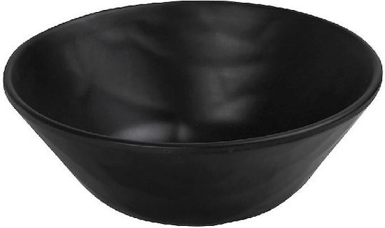 Espiel Wavy Servierschüssel Rund aus Melamin Matte Black mit Durchmesser 15cm