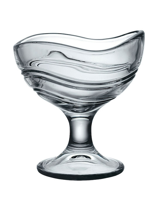 Bormioli Rocco Acapulco Ice Cream Serving Bowl Oval Glass Transparent 11.5x11.5cm