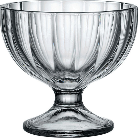 Bormioli Rocco Alaska Ice Cream Serving Bowl Round Glass Transparent with Diameter 10.4cm