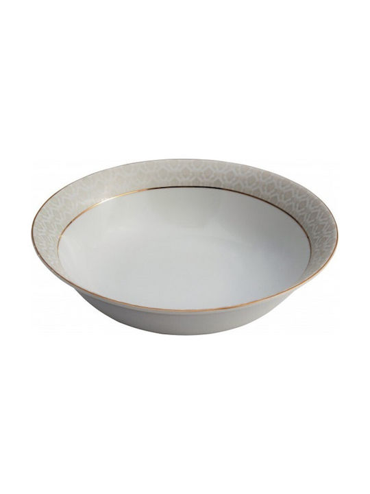 Oriana Ferelli Ice Cream Serving Bowl Round made of Porcelain White with Diameter 14cm 3pcs