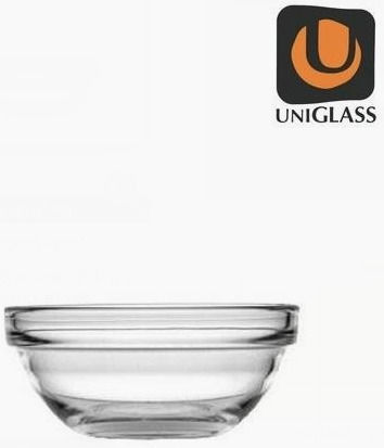 Uniglass Μπωλ Σερβιρίσματος για Ντιπ Στρογγυλό Γυάλινο Διάφανο με Διάμετρο 9εκ. 6τμχ