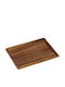 Espiel Wooden Rectangular Serving Tray in Brown Color 24x18x2cm BAG107 1pcs