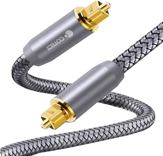 Coteci Optical Audio Cable TOS male - TOS male Μαύρο 3m