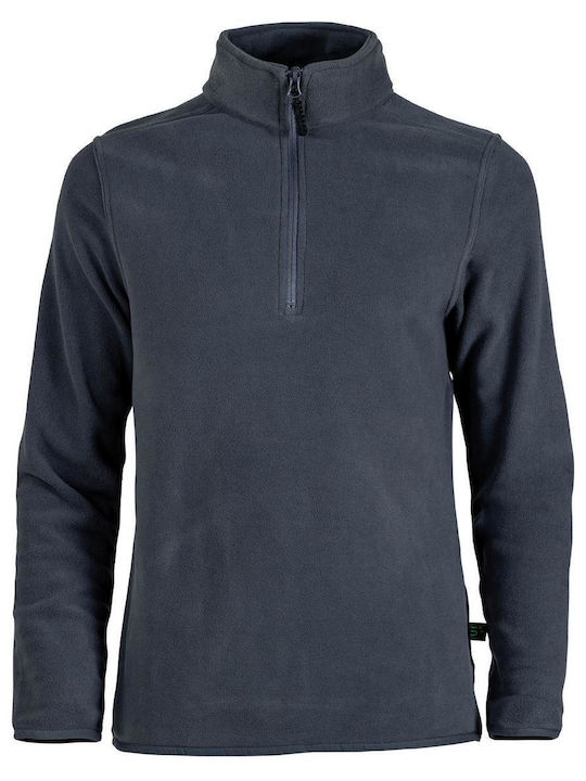 Ισοθερμική Recycled Fleece Μπλούζα Thalassa Φερμουάρ Γκρι Σκούρο
