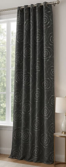 ForHome Κουρτίνα με Τρουκς Γκρι 270x270εκ.
