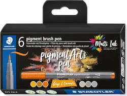 Staedtler Pigment Μαρκαδόροι Σχεδίου Greys & Caramels, 371 C6-4 Σετ 6τμχ
