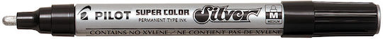 Pilot Super Colour Ανεξίτηλοι Μαρκαδόροι Silver 4.5mm Σετ 12τμχ