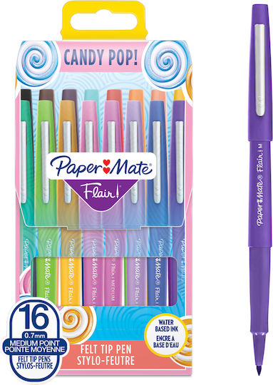 Papermate Μαρκαδόροι Σχεδίου 0.7mm Σετ 16 χρώματα