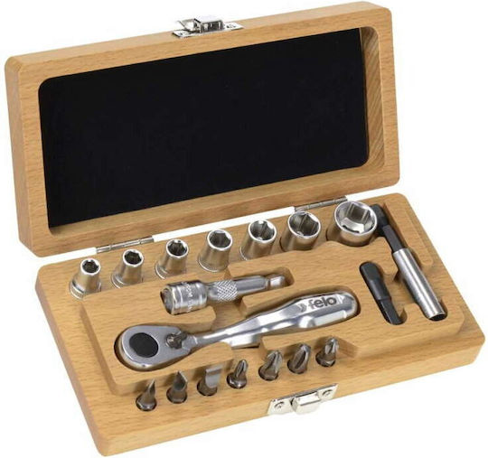 Felo Set de Chei cu Clichet și Tubulare Smart Engineer Inch 20 Piese Felo