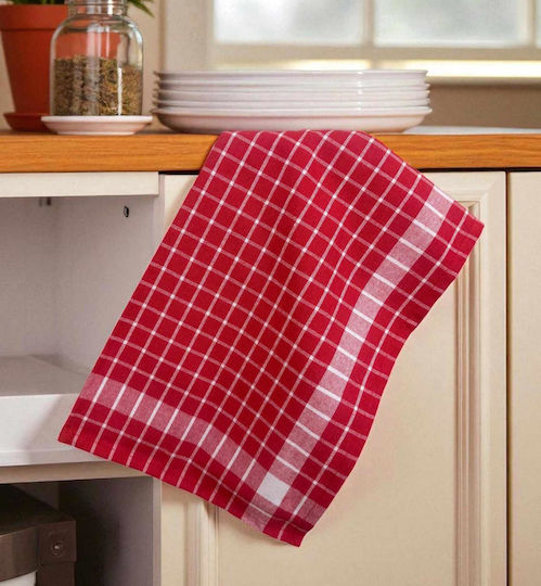 Linea Home Handtuch aus 100% Baumwolle in Rot Farbe 50x70cm