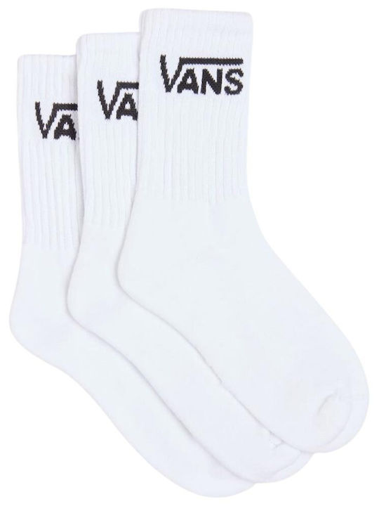 Vans Classic Crew Femei Șosete Albe 3Pachet