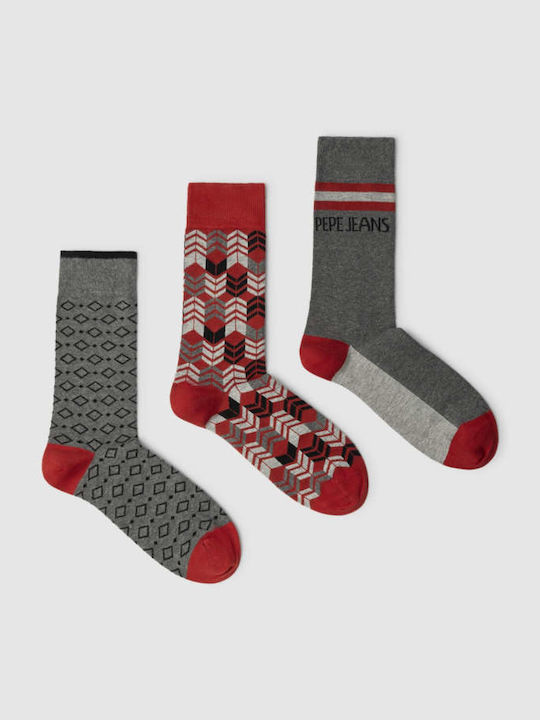 Pepe Jeans Star Geo Ανδρικές Κάλτσες Πολύχρωμες 3Pack