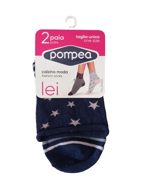 Pompea Дамски Чорапи Сини 2Пакет Pompea Дамски Чорапи Сини 2Пакет