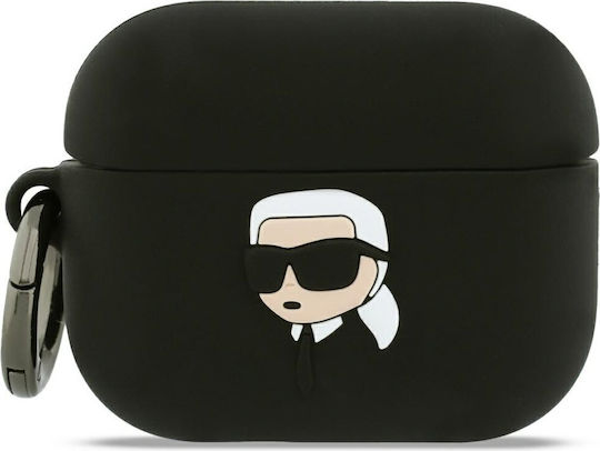 Karl Lagerfeld Aufladestation mit Haken in Schwarz Farbe für Apple AirPods Pro