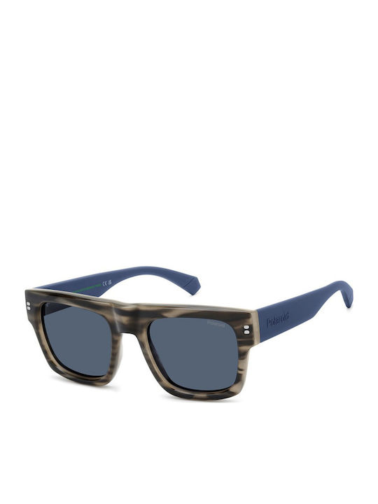 Polaroid Bărbătești Ochelari de soare cu Maro Tortoise Cadru și Albastru Lentilă PLD6241/S/X WR9/C3