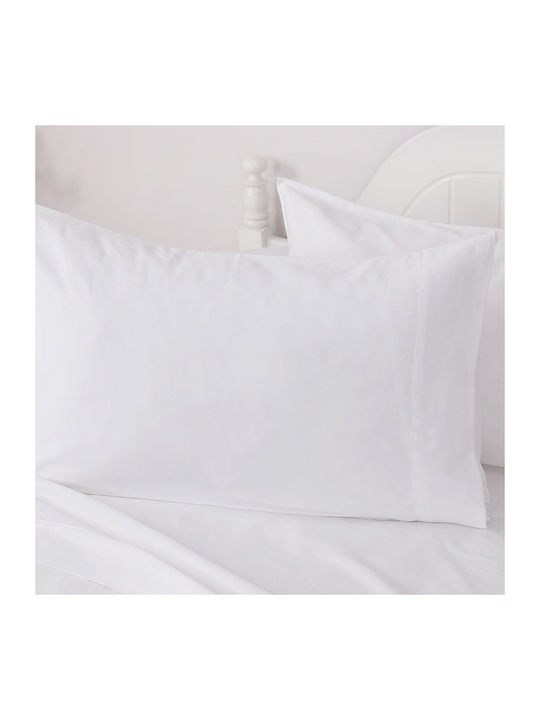 Beauty Home Σετ Σεντόνι με 1 Μαξιλαροθήκη Υπέρδιπλο με Λάστιχο 165x200+37εκ. Λευκό (4τμχ)