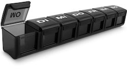 Jup Sukuos Pill Box *11143-38 8865-7/56 7 Days Once A Day Without Qr Code Black 24 X 4.2 Cm