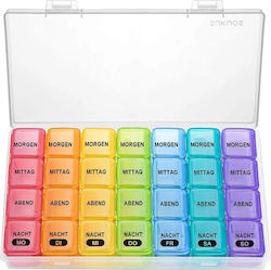 Jup Sukuos Pill Box *1100245 8865-41 7 Days 4 Times A Day Without Expiry Date Multicolor 17.5 X 10.5 Cm