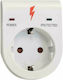 Geyer Schuko Socket Overvoltage Protection White Pa-ge3a-01sdw