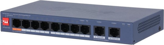 Dahua CS4010-8ET2GT-60 Managed L2 PoE+ Switch with 10 Gigabit (1Gbps) Ethernet Ports
