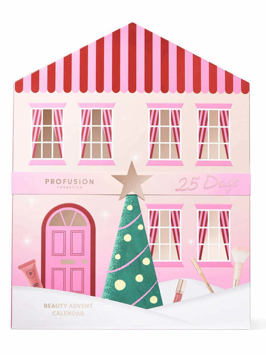 Profusion Cosmetics Paletă Machiaj Calendarul Advent pentru Față, Ochi, Buze și Sprâncene 3.3gr