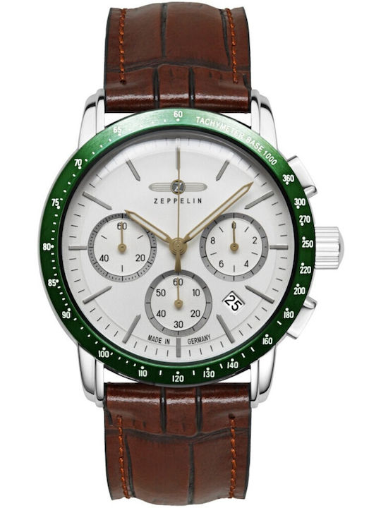Zeppelin Mens Ανδρικό Ρολόι 43mm Χρονογράφος Μπ...
