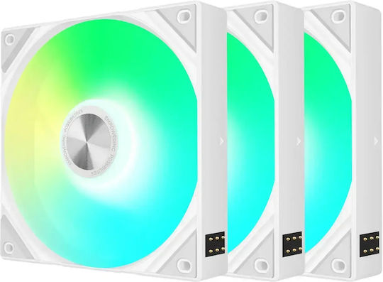 Tryx ROTA SL Reverse Reverse Blade Case Fan 120mm (1850rpm) με ARGB Φωτισμό 3τμχ Λευκό