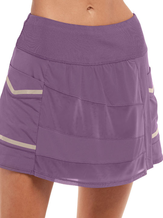 Damen Tennisskirt Lucky In Love Lange Cargo Mesh Dusk