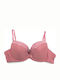 Purple Push Up Bra with Underwires