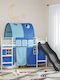 Kinderbett Hochbett Einzel Weiß für Matratze 75x190cm