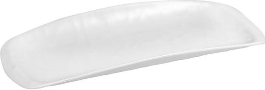 Espiel Wavy Serving Platter Rectangular Matte White 40.5x16.5cm