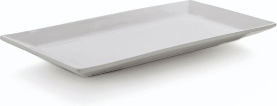 GTSA Dorisch Servierplatte Rechteckig aus Porzellan Weiß 28x14.5cm 6Stück
