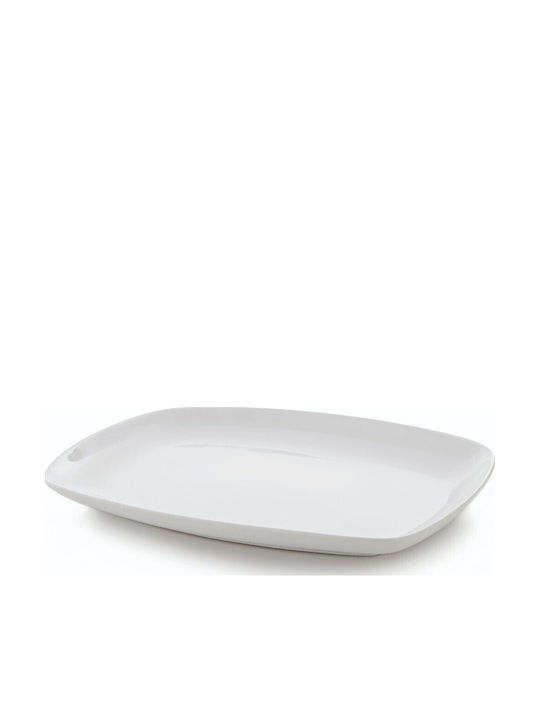 GTSA Quatro Serving Platter Oval made of Porcelain White 30x20cm