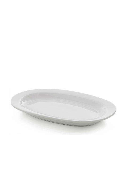 GTSA Serving Platter Oval made of Porcelain White 17x17cm