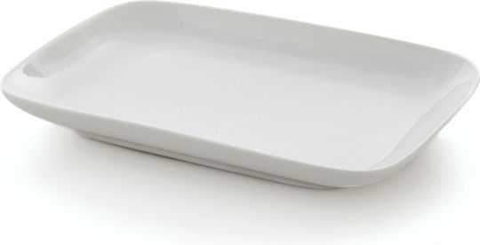 GTSA Serving Platter Rectangular made of Porcelain White 25.5x18cm