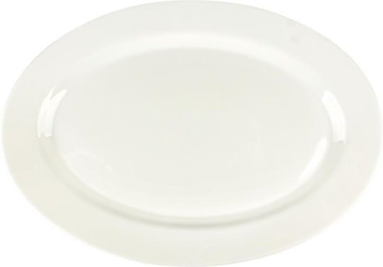 Bormioli Rocco Servierplatte Oval aus Porzellan Weiß 35.5x26.5cm 1Stück