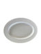 Yuk Platou de Servire Oval din Porțelan Albă 42x31buc 1buc
