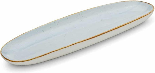 Yuk Servierplatte Oval aus Porzellan Weiß 36x14cm 1Stück