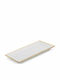 Yuk Servierplatte Rechteckig aus Porzellan Beige 22x13cm 1Stück