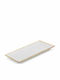 Yuk Servierplatte Rechteckig aus Porzellan Beige 28x18cm 1Stück