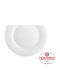 Cok Spain Servierplatte Oval Glas Weiß 32x32cm 6Stück