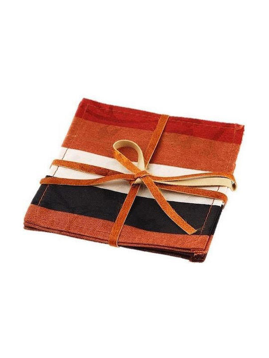 Espiel Fabric Coaster Multicolor Coaster Fabric Multicolour 10x10cm 6pcs